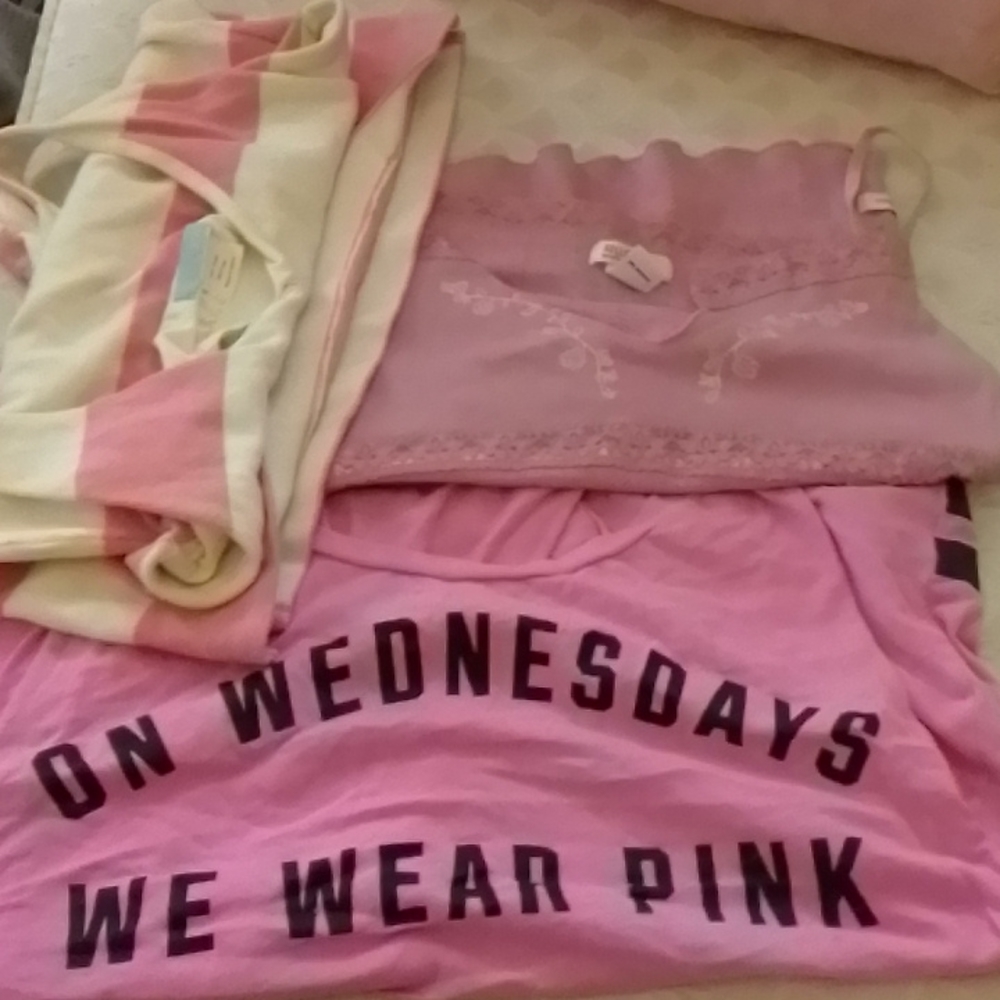 Name brand, preppy pink 3 piece bundle. 2 NWOT never worn and one PLC